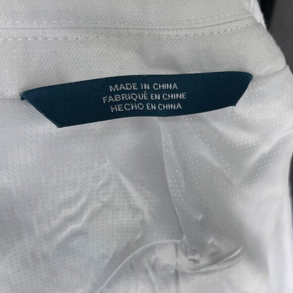 Perry Ellis Unisex Linen-Blend Suit Jacket Blazer White Minimalist Size 38 - Picture 10 of 11